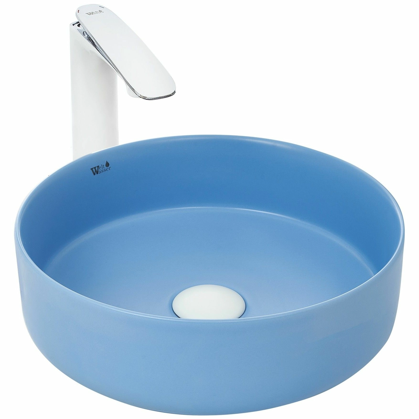 Раковина накладная WeltWasser 35.5x35.5, WW ELBACH 3134 MBL