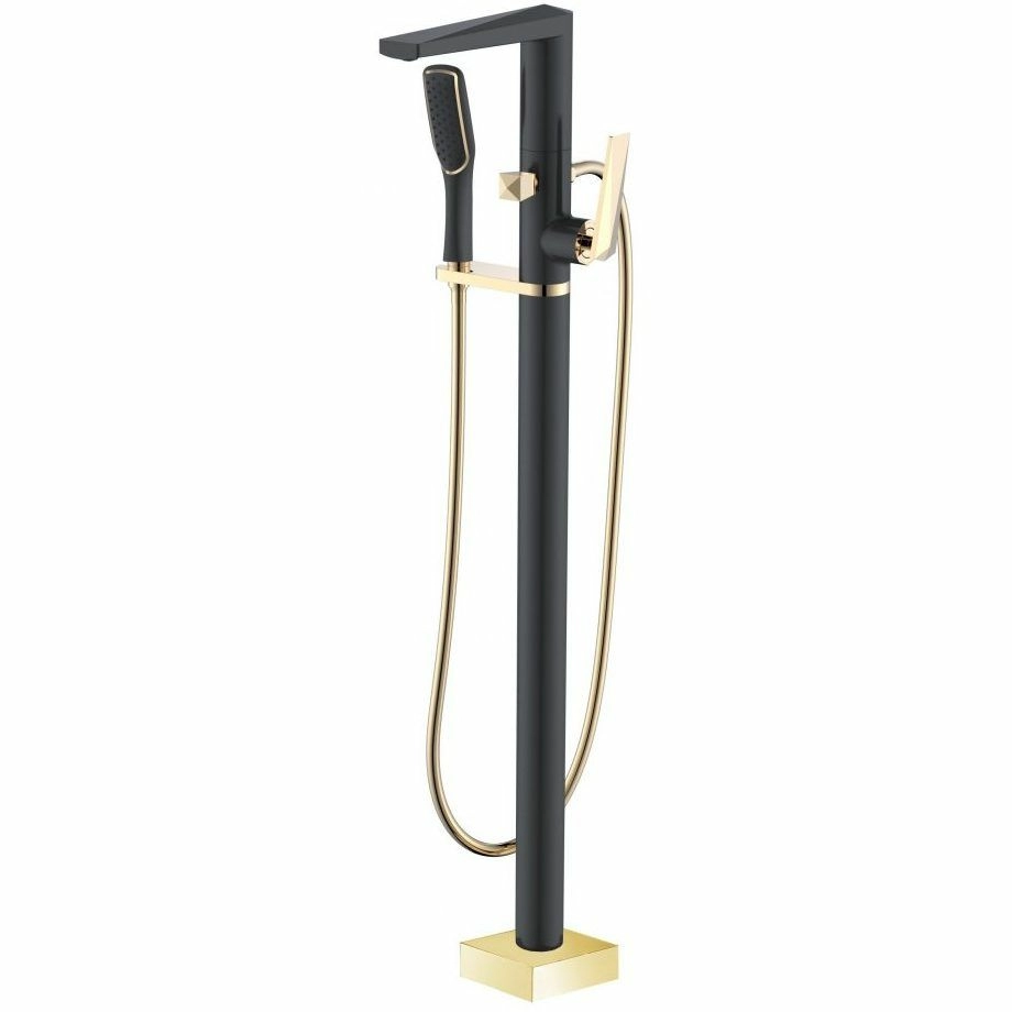Смеситель напольный Boheme Venturo Black/Gold, 389-B