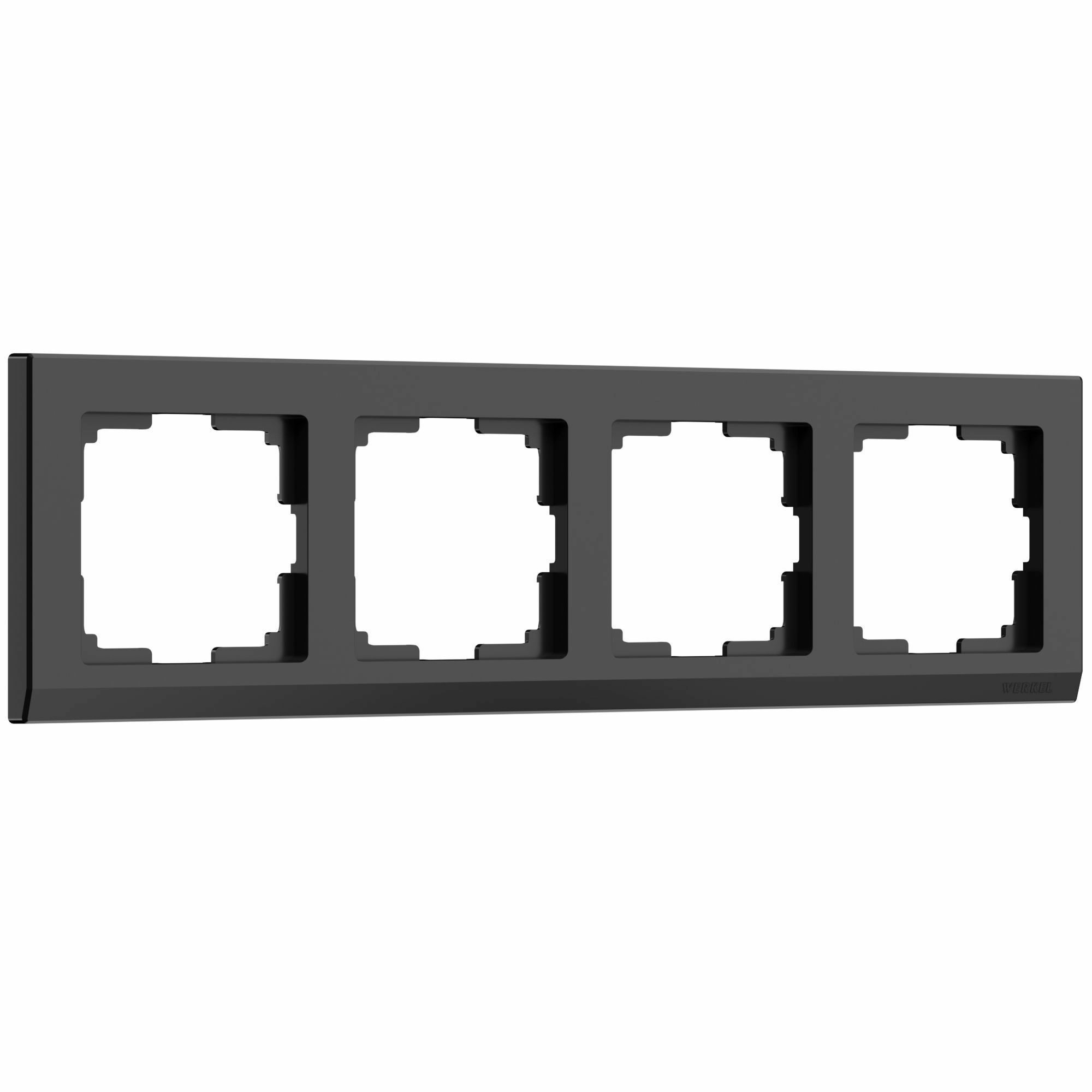 Рамка на 4 поста Werkel Stark W0041808 (черный)