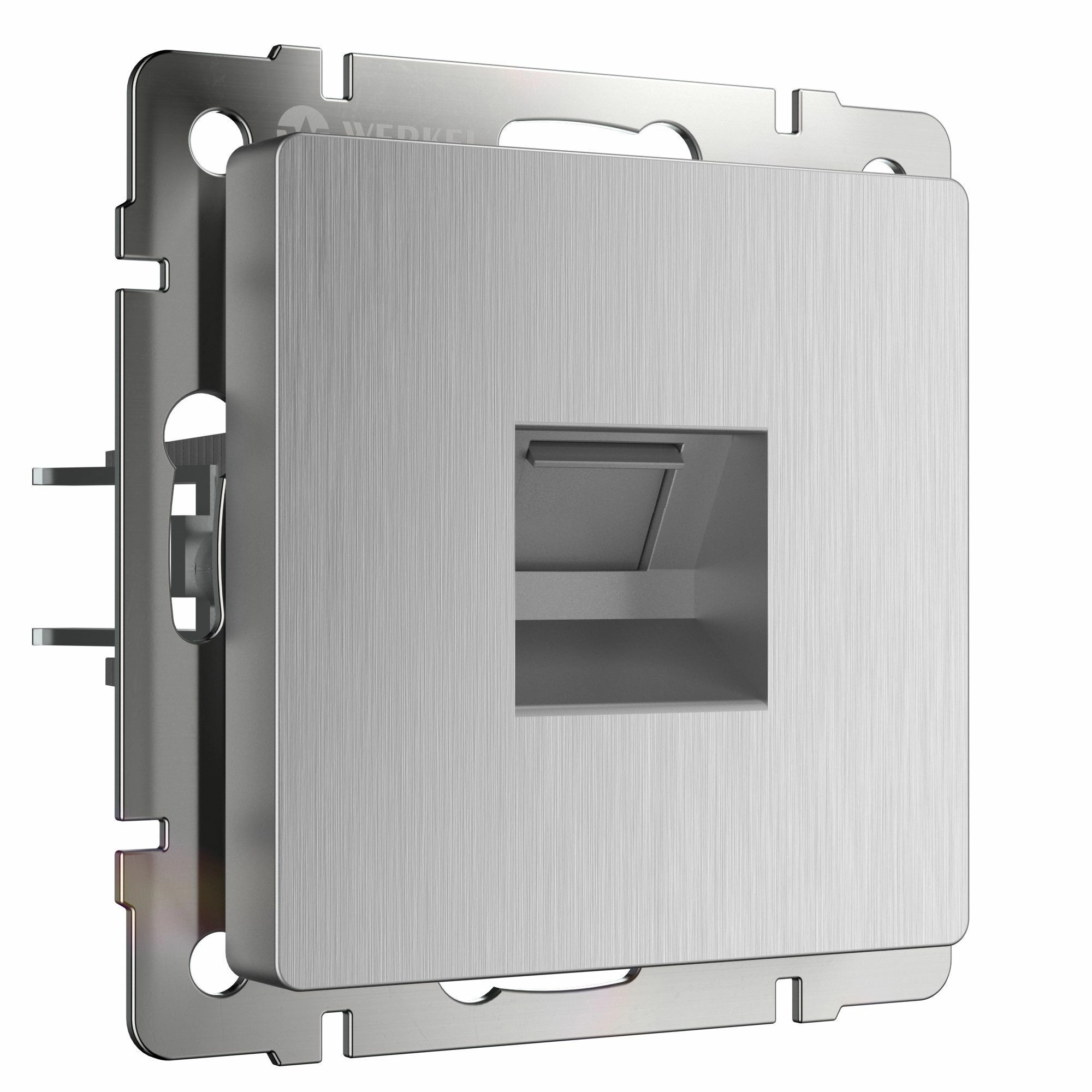 Розетка Ethernet RJ-45 Werkel W1181009 (серебряный рифленый)