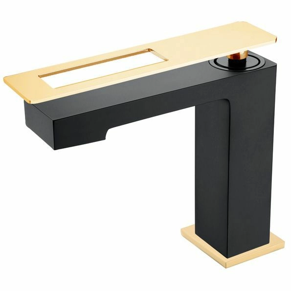 Смеситель для умывальника Boheme Q Black/Gold, 141-BG