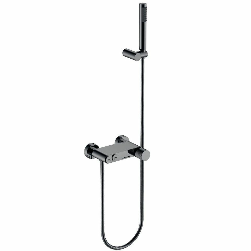 Смеситель для ванны Boheme Stick Spirale Shine Gun Metall, 123-SGM.4