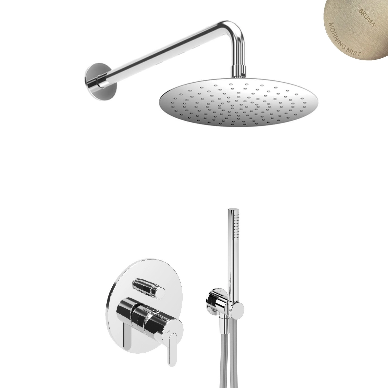 Система скрытого монтажа Bruma Leaf на 2 потока, 1455265MM+1455914MM+1671301MM