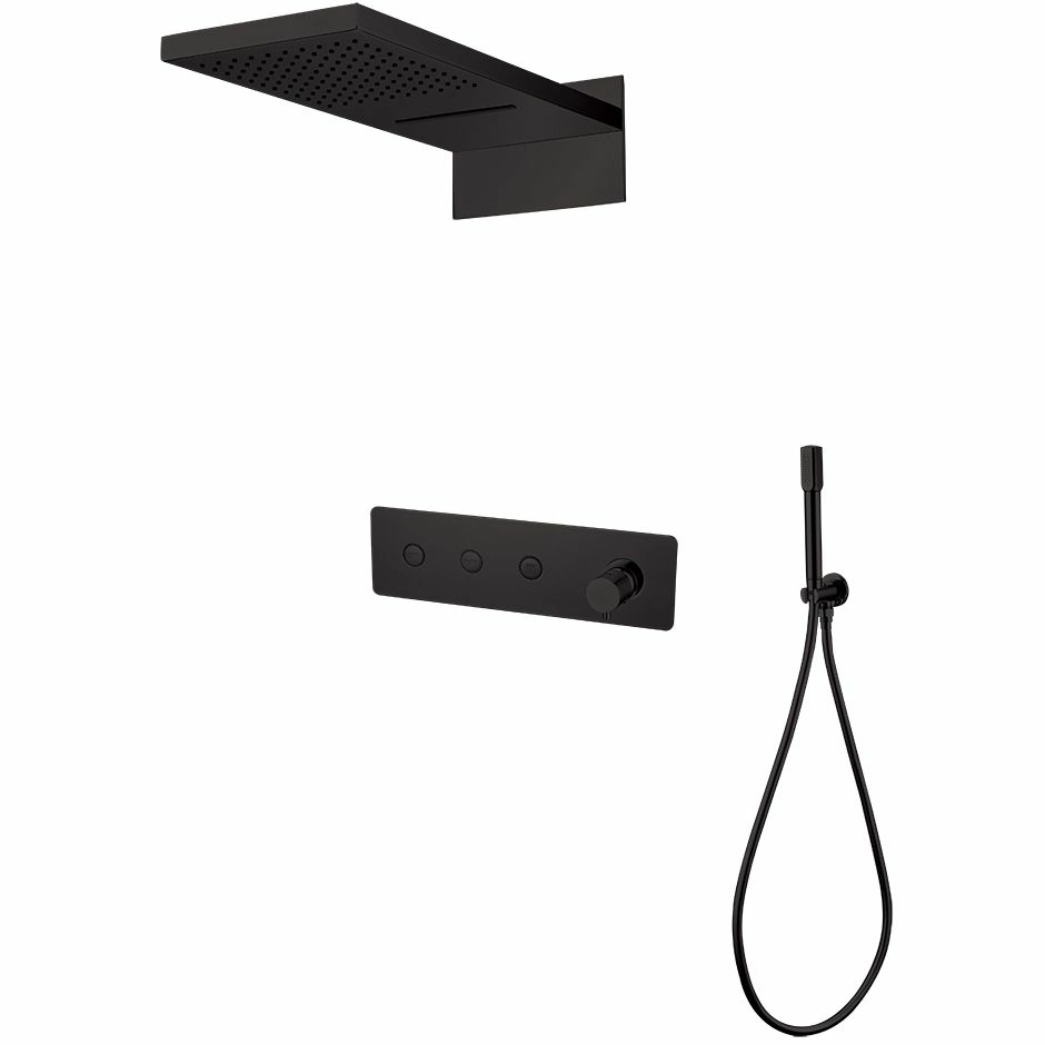 Встроенная душевая система Boheme Fusion Black, 130-B