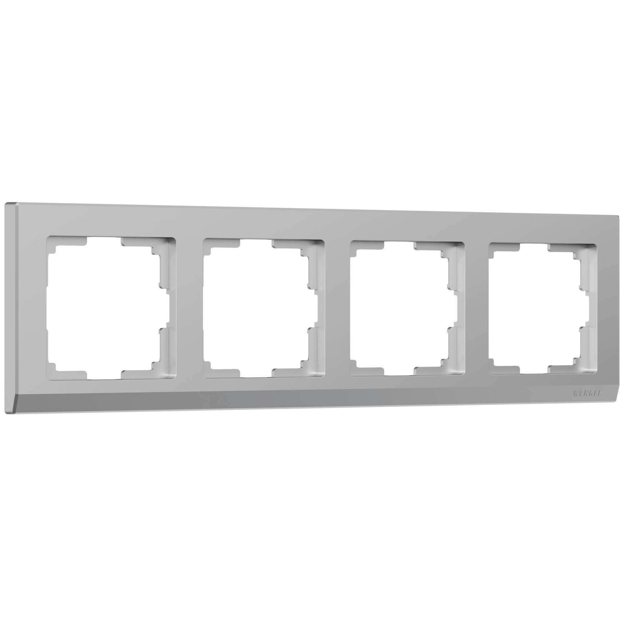 Рамка на 4 поста Werkel Stark W0041806 (серебряный)