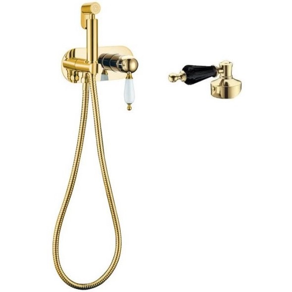 Гигиеническая лейка со смесителем Boheme Imperiale Tradizionale Oro, 425-BSW