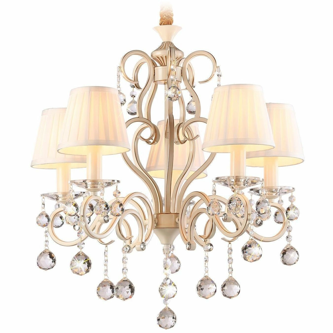 Подвесная люстра с абажурами и хрусталем Ambrella Traditional, TR4560