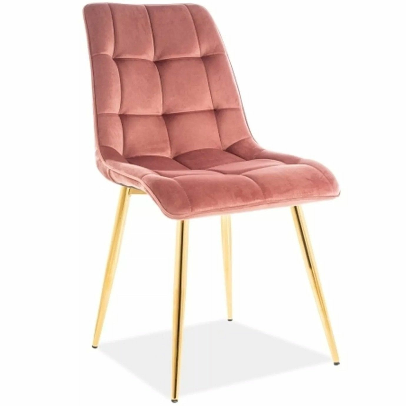 Стул Signal Chic Velvet Bluvel 52 античный розовый/золотой, CHICVZLRA