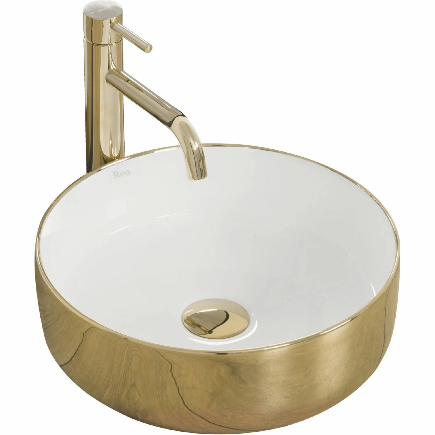 Умывальник Rea Sami Gold White 36x36, REA-U1801