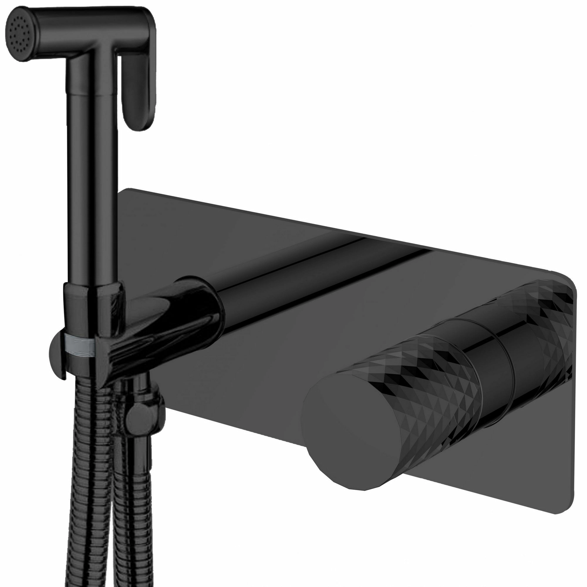 Смеситель гигиенический Boheme Stick Diamond Black, 127-BB