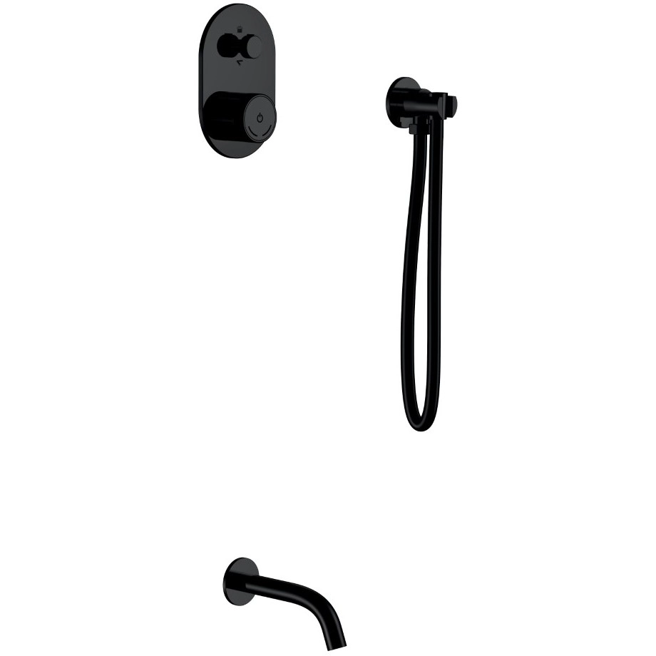 Смеситель автоматический на 3 источника Boheme Tech Matt Black, 154-B