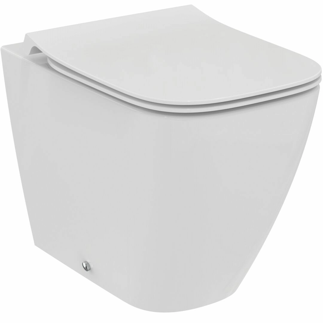 Напольный пристенный безободковый унитаз Ideal Standard i.Life S, T461601+T500301