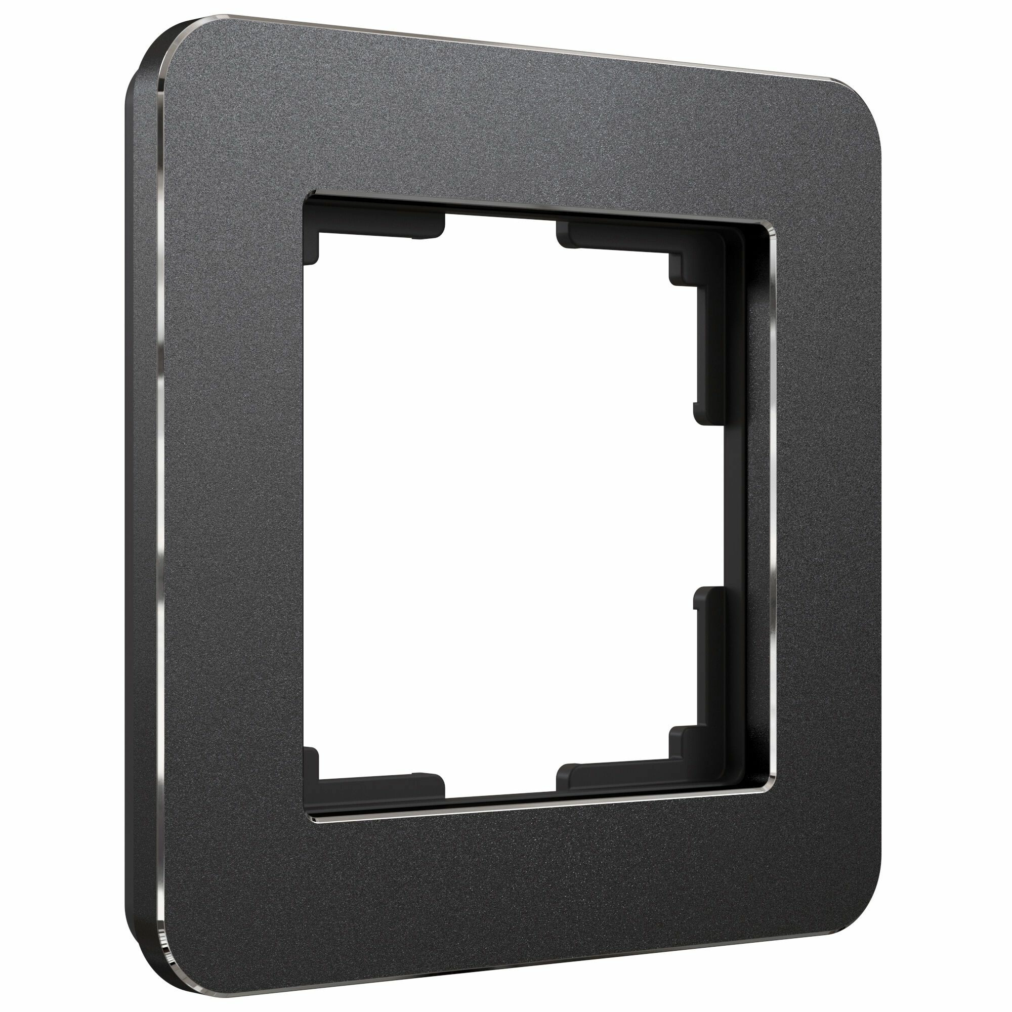 Рамка на 1 пост Werkel Platinum W0012608 (черный алюминий)