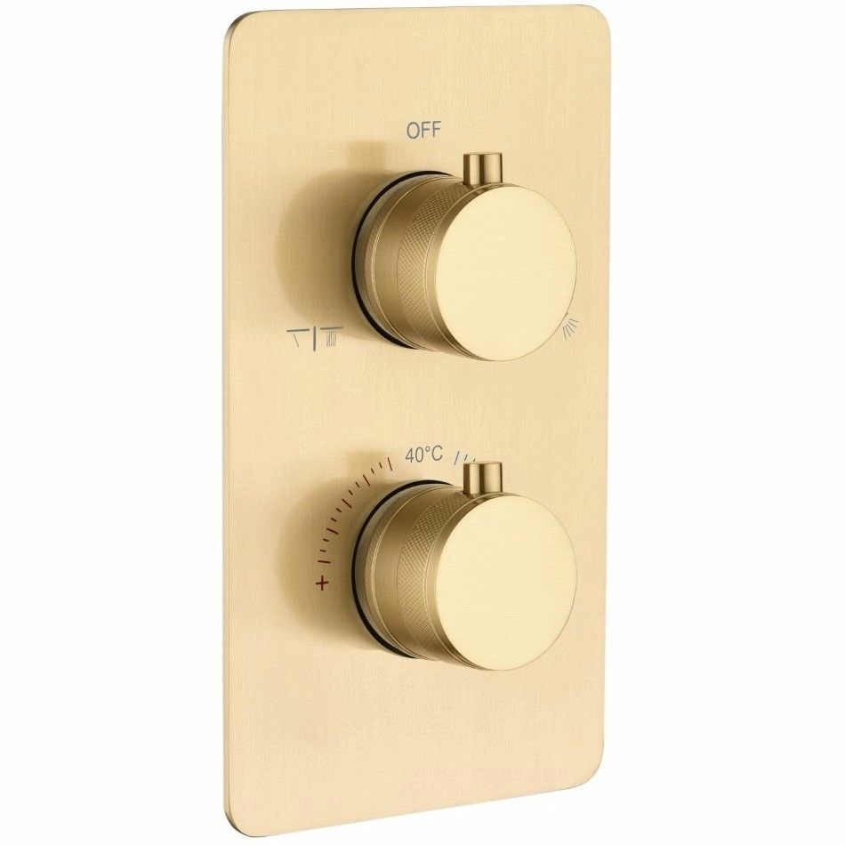 Смеситель встроенный с термостатом 2 выхода Boheme Cell Matt Gold, 134-2-MG
