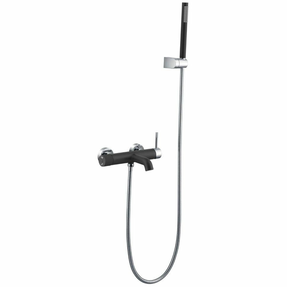Смеситель для ванны Boheme Uno Black/Chrome, 463-BCR