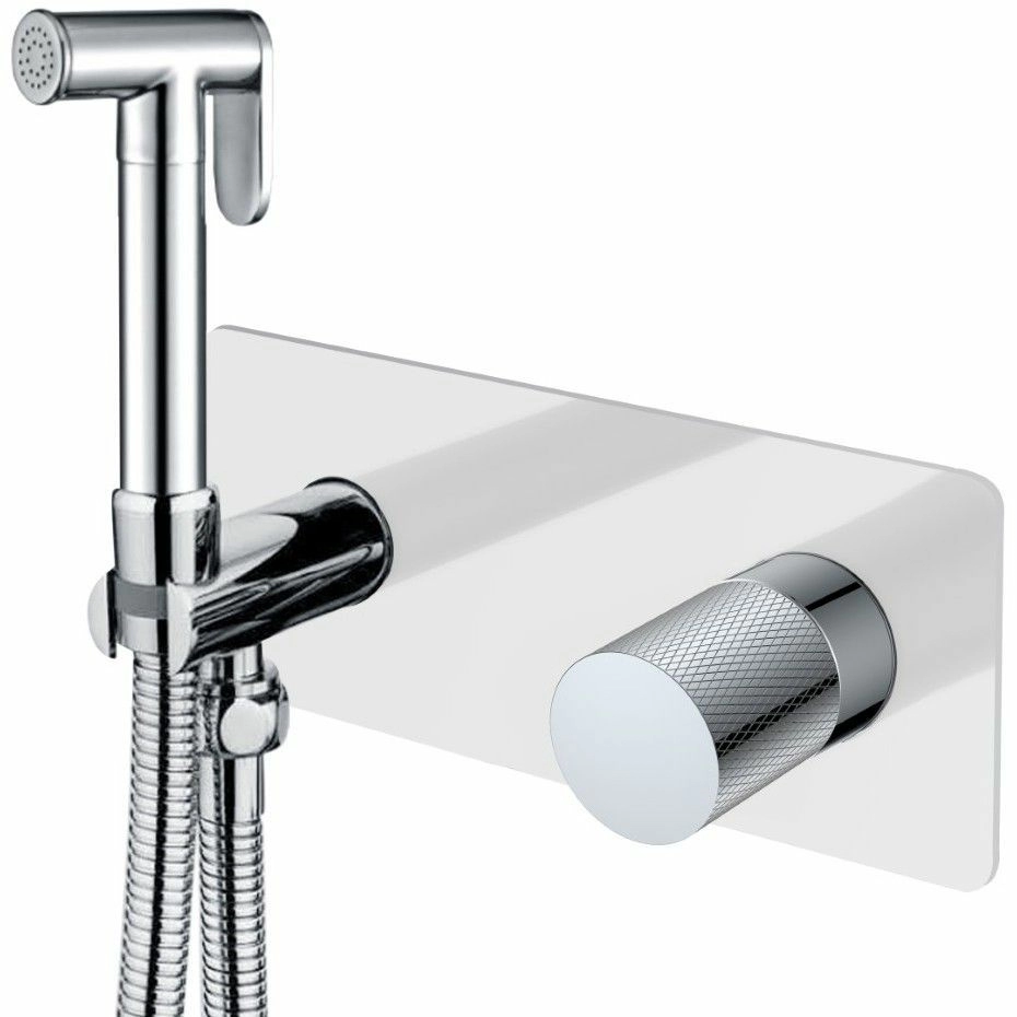 Смеситель гигиенический Boheme Stick Touch White/Chrome, 127-WCR.2