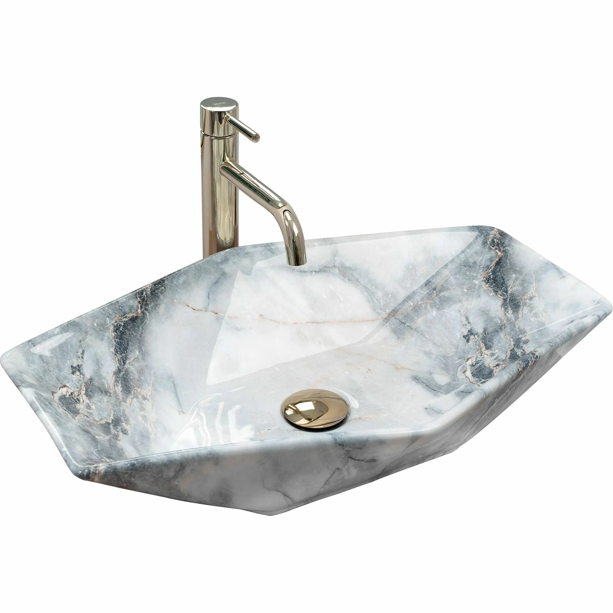 Умывальник Rea Vegas Granit Shiny 57x37, REA-U5602