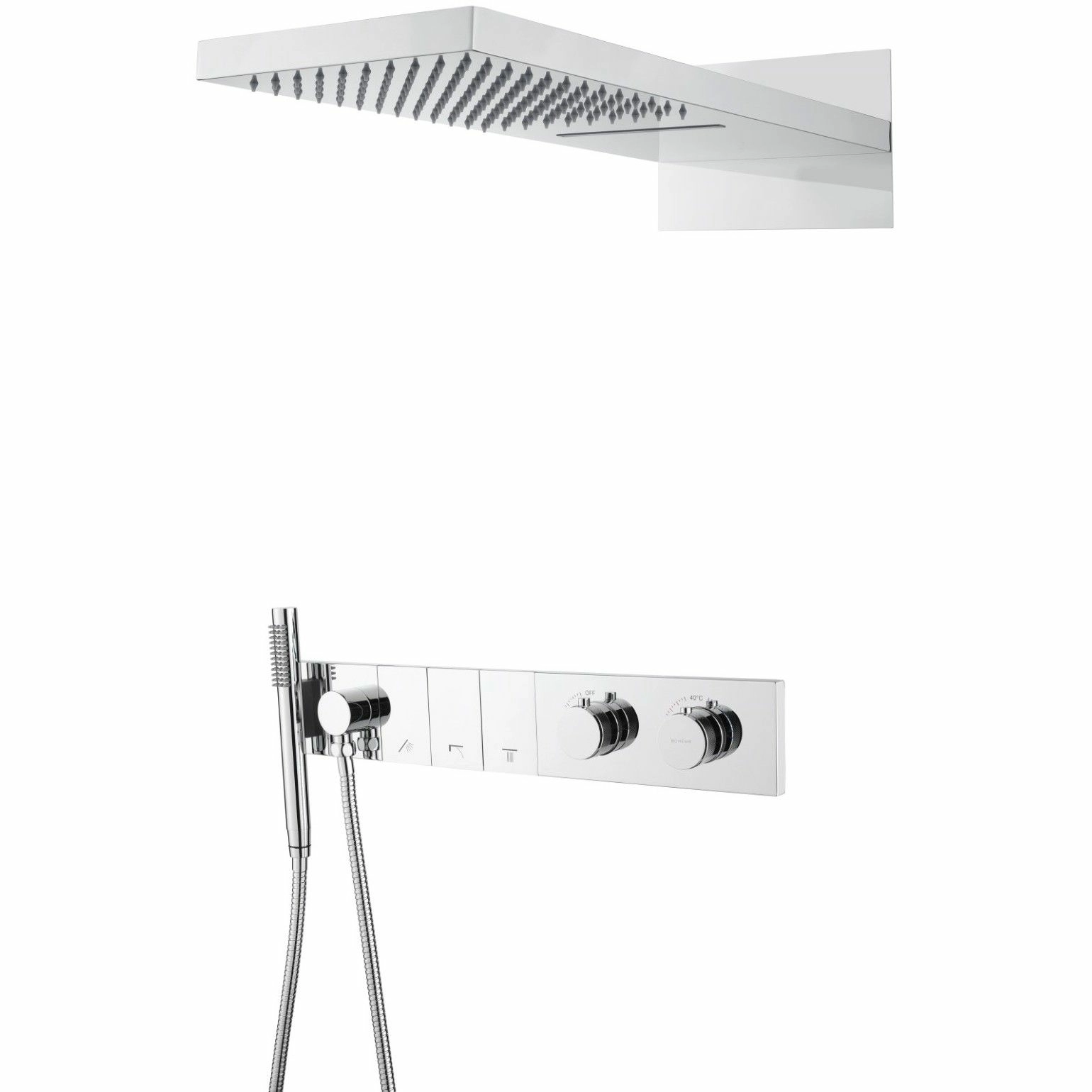 Встроенная душевая система с термостатом Boheme Zodiac Chrome, 133-CR