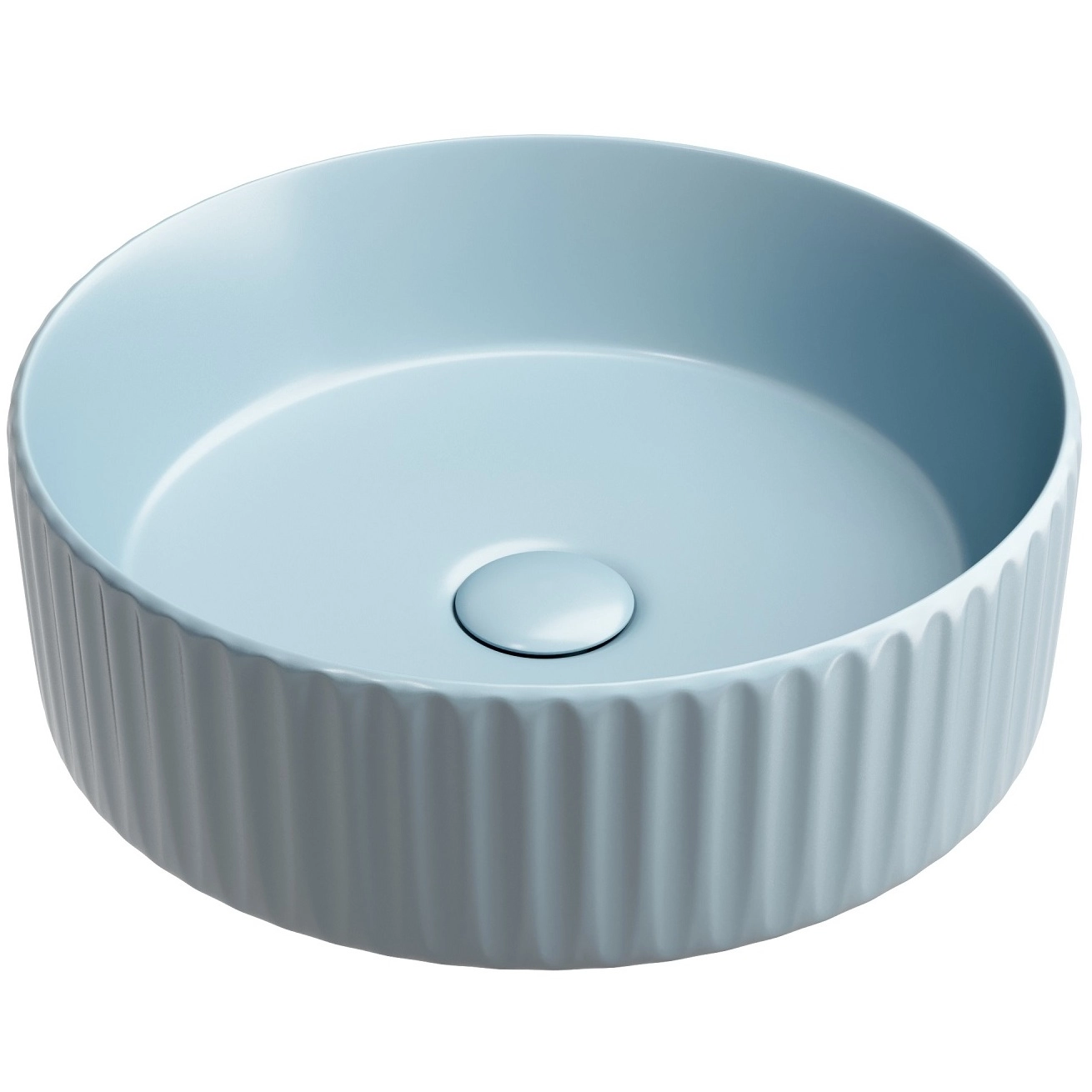Умывальник чаша накладная круглая CeramicaNova Element 36x36, CN6057ML