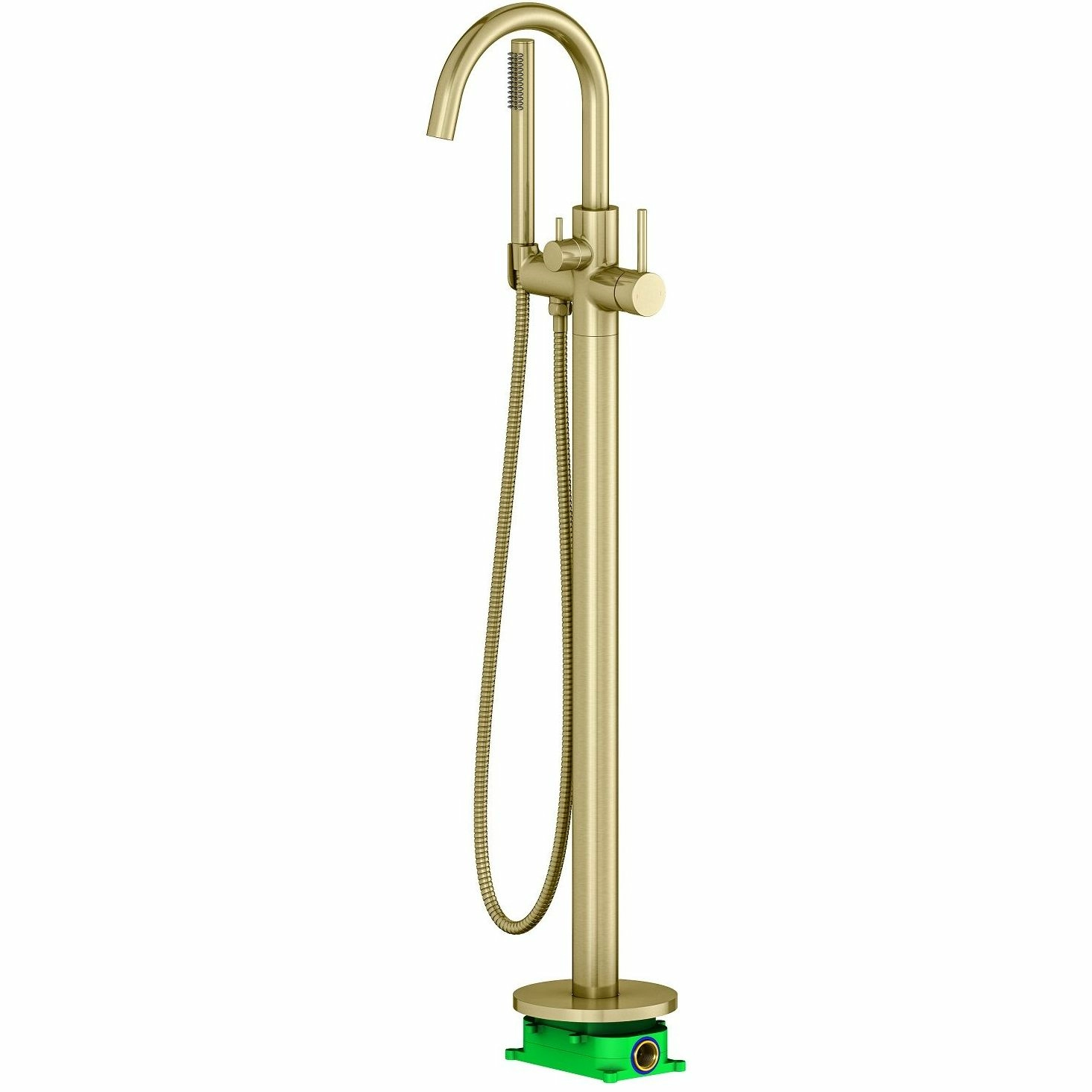 Смеситель напольный для ванны с душем Timo Saona Brushed Gold, 2310/17Y-CR