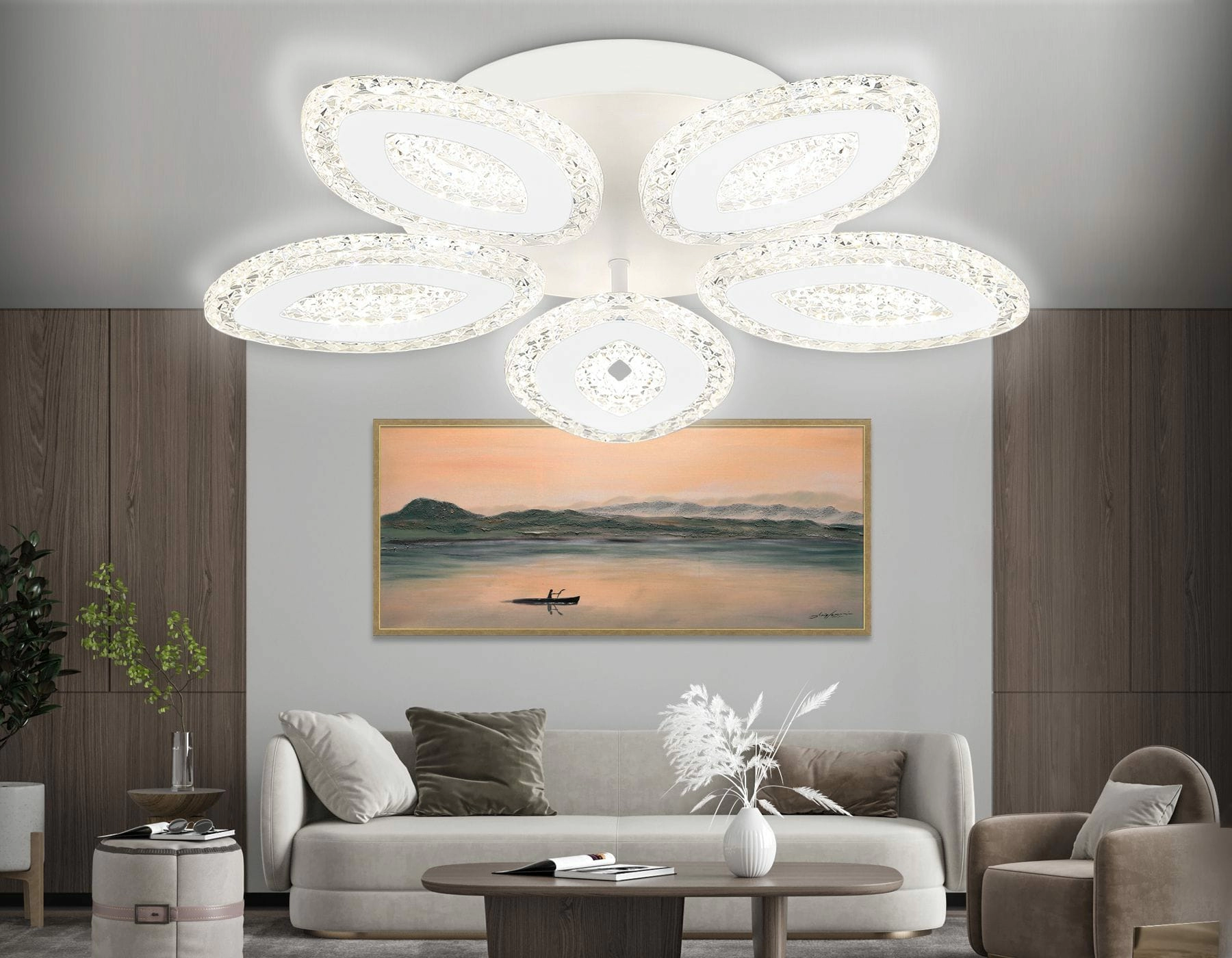 Потолочный светодиодный светильник с пультом Ambrella Acrylica Original, FA4015
