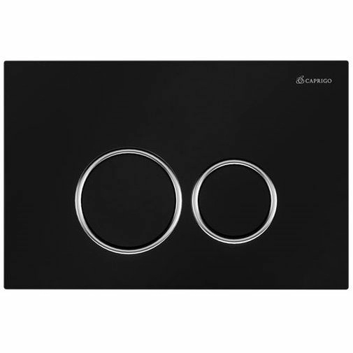 Кнопка для инсталляции Caprigo Dew-R черный/хром, DA001-BLACK/CRM