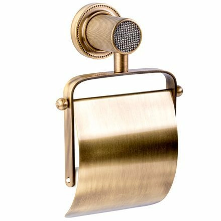 Держатель для туалетной бумаги с крышкой Boheme Royale Cristal Bronze, 10921-BR
