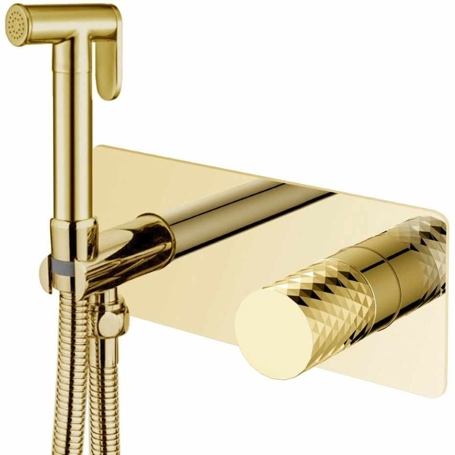 Смеситель гигиенический Boheme Stick Diamond Gold, 127-GG