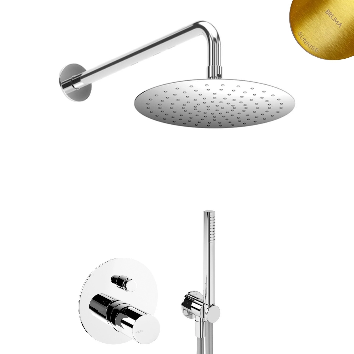 Система скрытого монтажа Bruma Adagio на 2 потока, 1455265SR+1455914SR+1931301SR