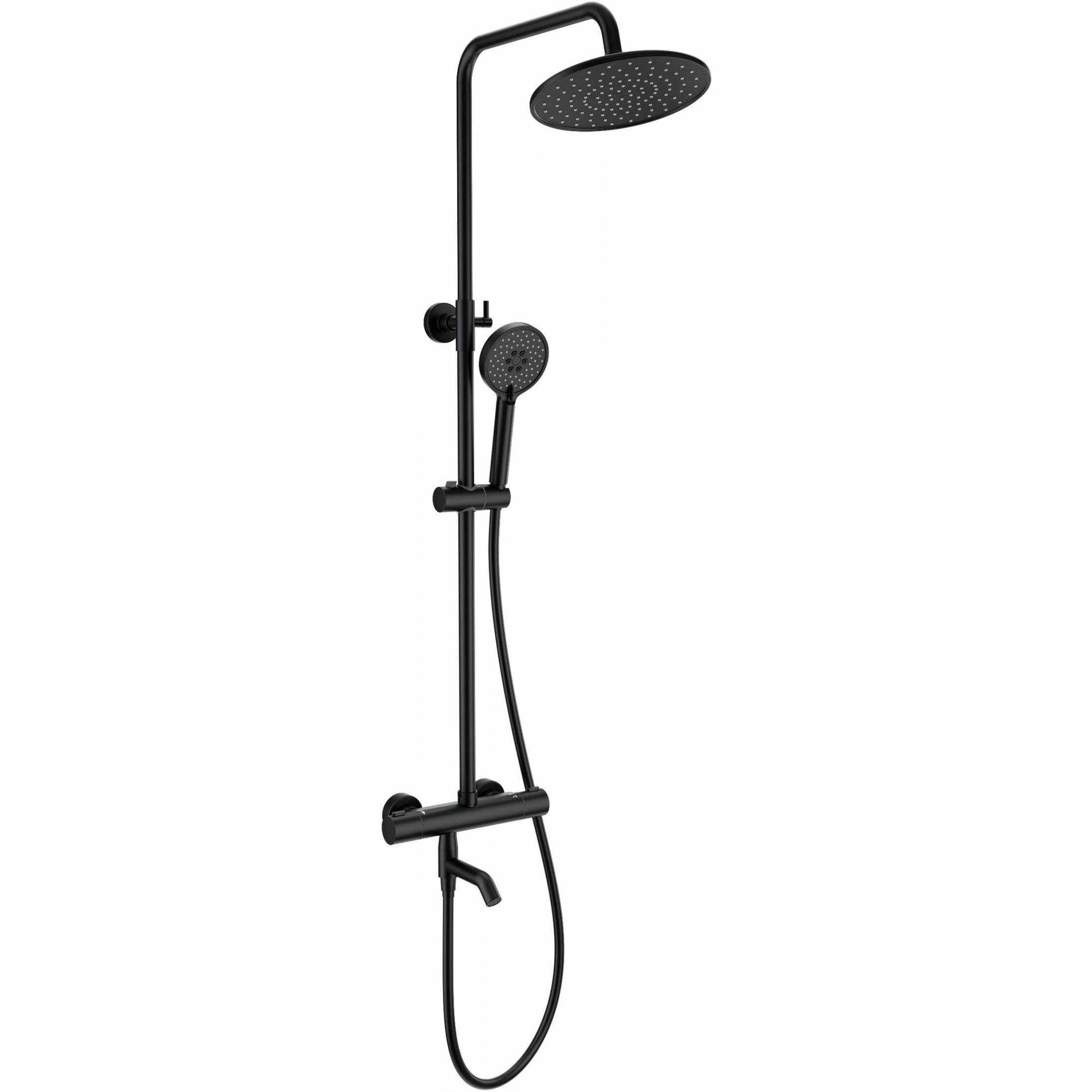Душевая система с термостатом Wonzon & Woghand черный матовый, WW-B3047-A1-MB