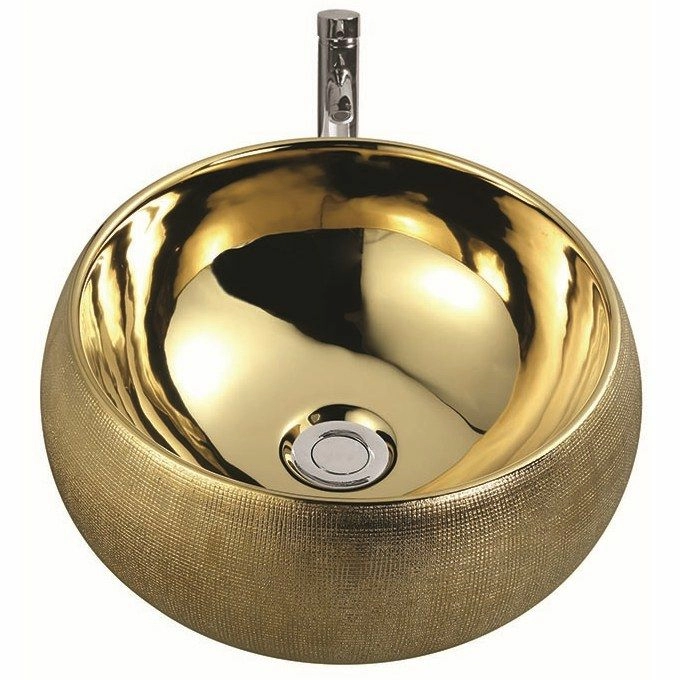 Раковина накладная Boheme 39x39 Gold, 862