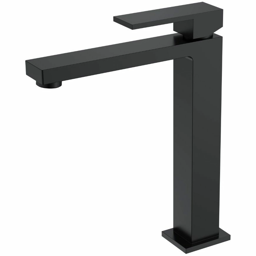 Смеситель для умывальника Boheme Qubic Black Matt, 472-B