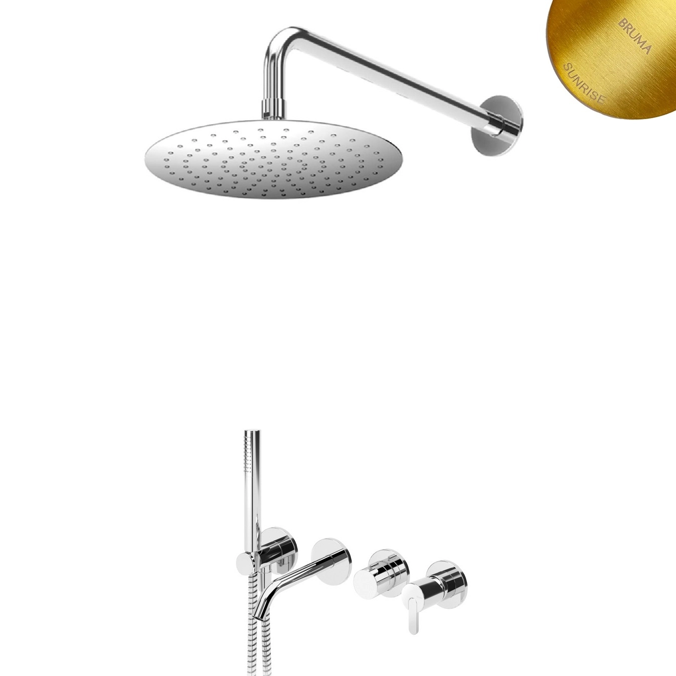 Система скрытого монтажа Bruma Leaf на 3 потока, 1455265SR+1455914SR+1456403SR+1673123SR