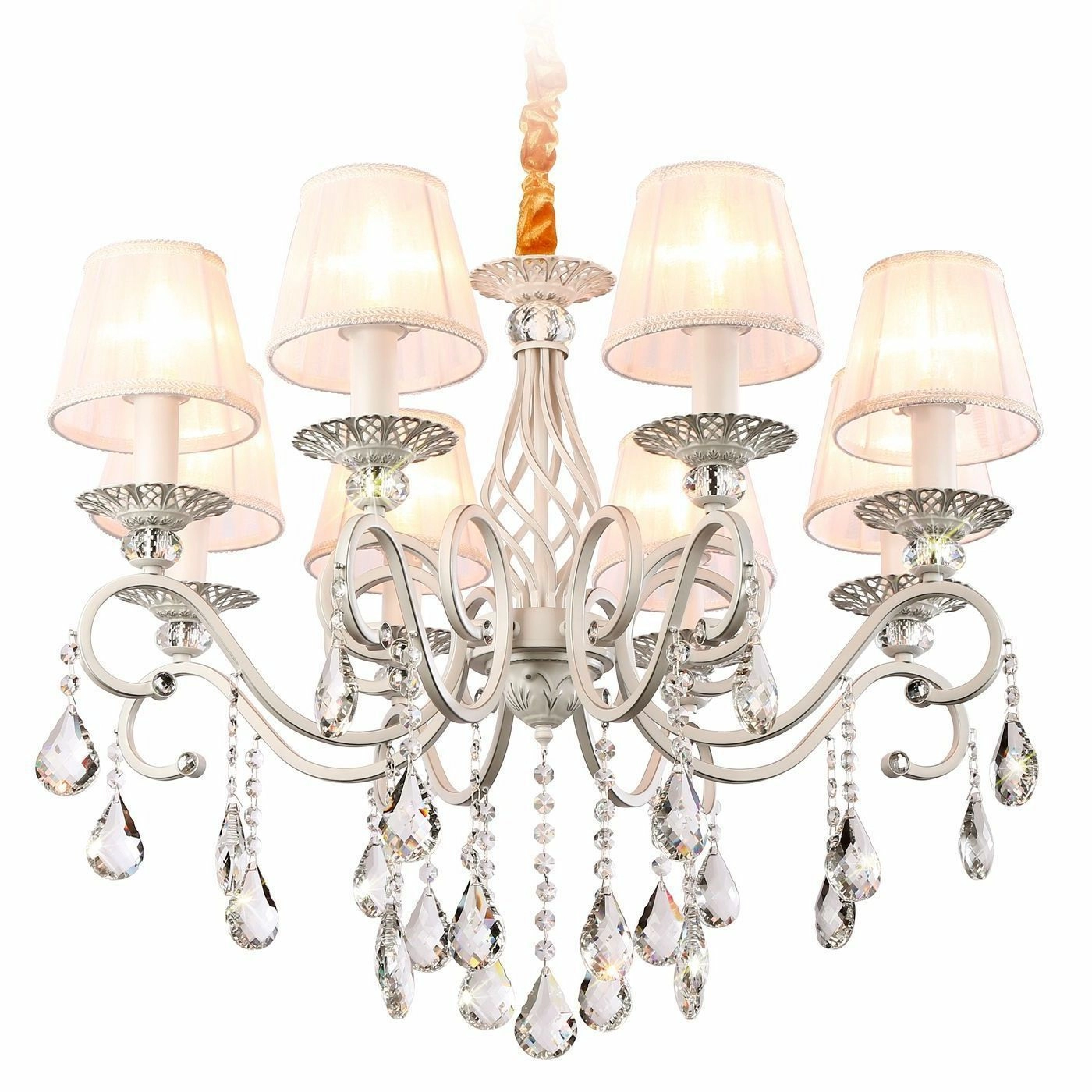 Подвесная люстра с абажурами и хрусталем Ambrella Traditional, TR4548