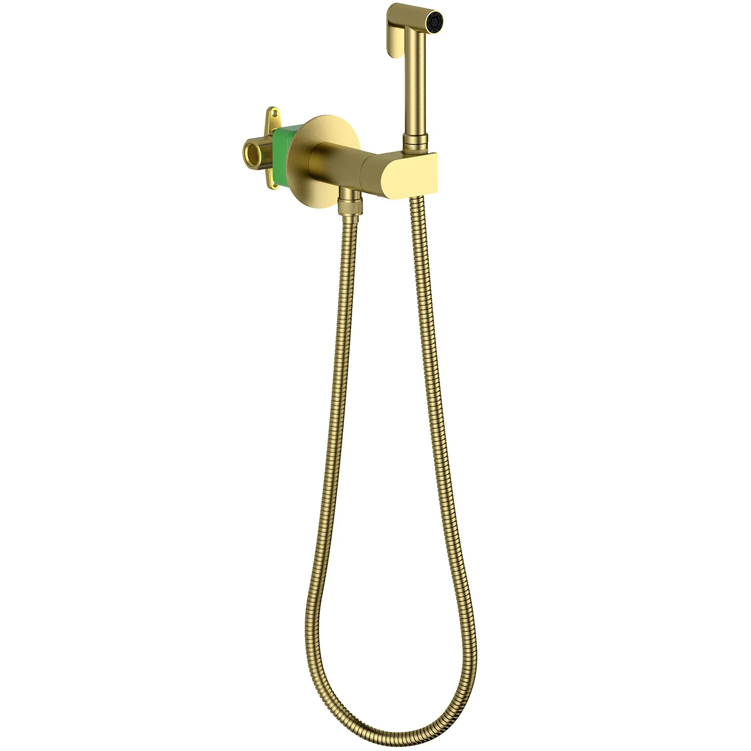 Смеситель встроенный с гигиеническим душем Timo Caisa Brushed Gold, 9137/17SM