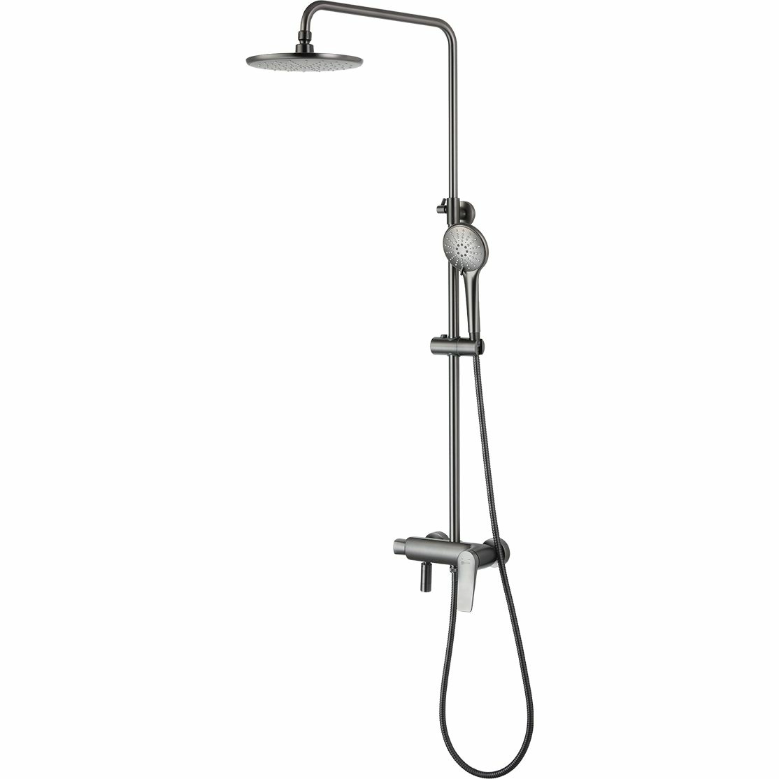 Смеситель для ванны с верхней душевой лейкой 3 функции Lemark Bronx, LM3762GM