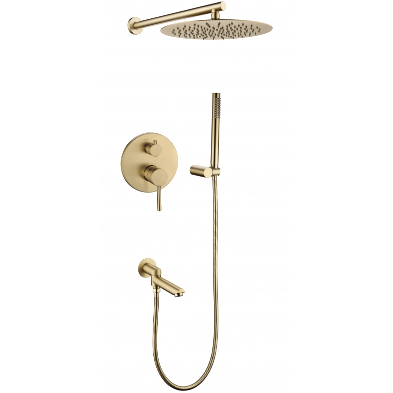 Душевая система скрытого монтажа Grocenberg золото матовое, GB5099MG-1