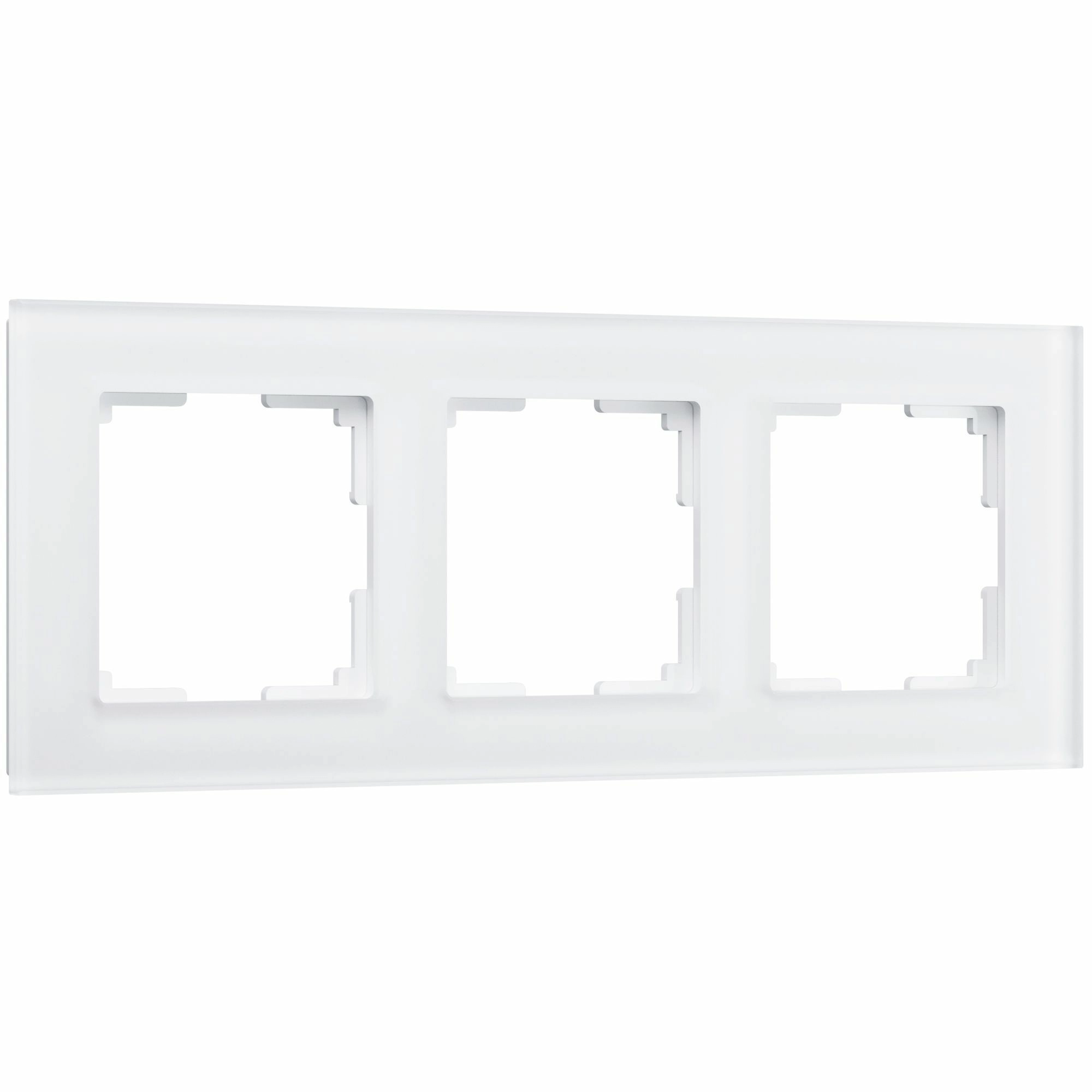 Рамка на 3 поста Werkel Favorit W0031105 (белый матовый, стекло)