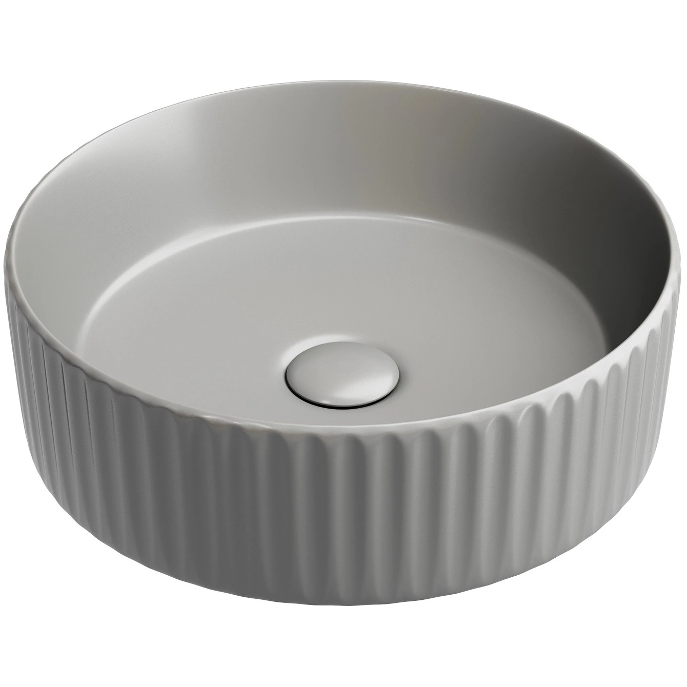 Умывальник чаша накладная круглая CeramicaNova Element 36x36, CN6057MH