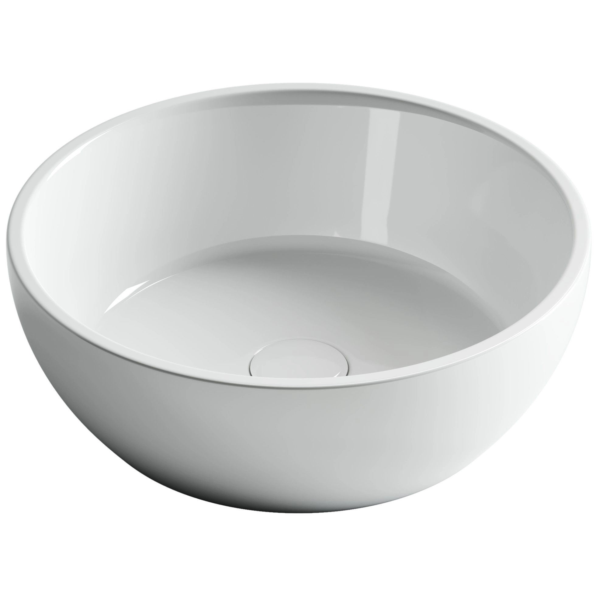 Умывальник чаша накладная круглая CeramicaNova Element 41x41, CN6021