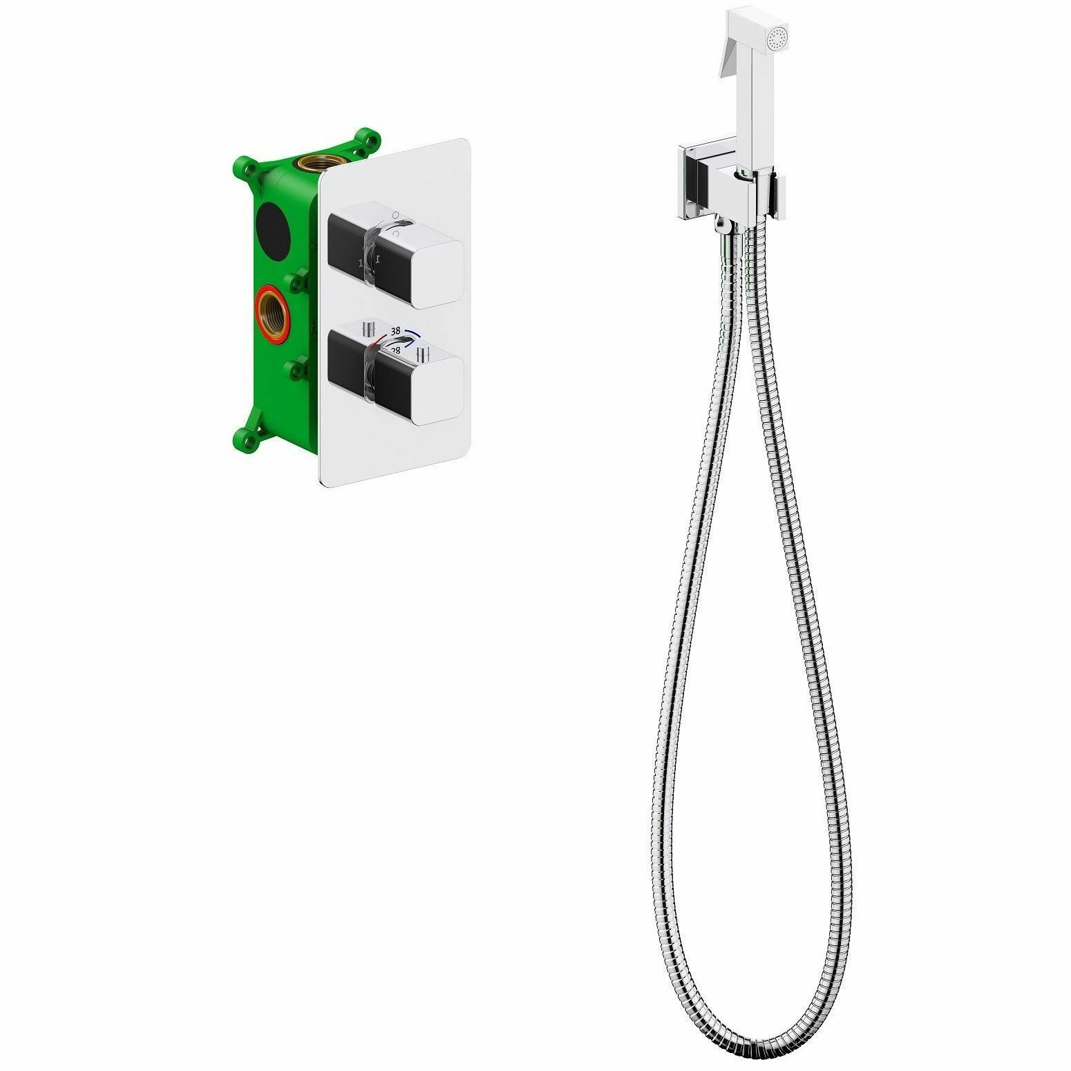 Смеситель встроенный с гигиеническим душем Timo Petruma Chrome, 5089/00SM