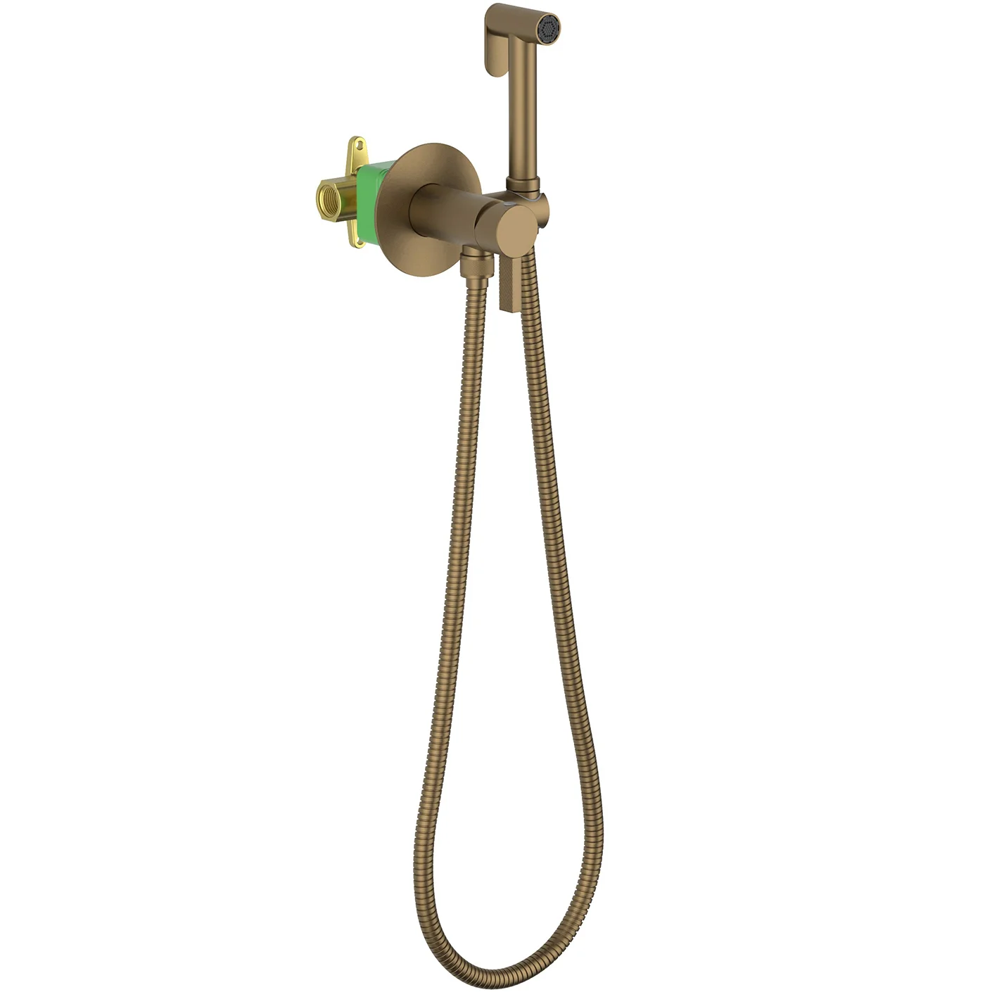 Смеситель встроенный с гигиеническим душем Timo Caisa Brushed Bronze, 9038/15SM