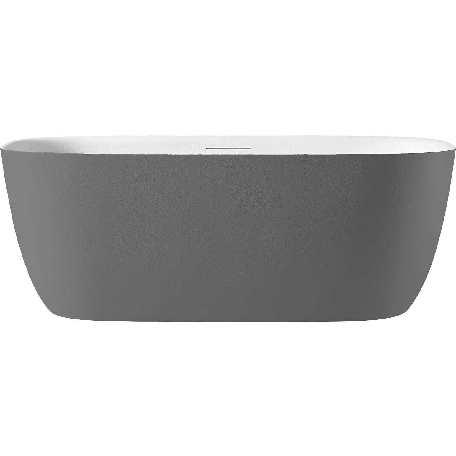 Ванна из искусственного камня Altrobagno Лучана (Luciana) 170x80, ALTROBAGNOLuciana090225CementGrey&White