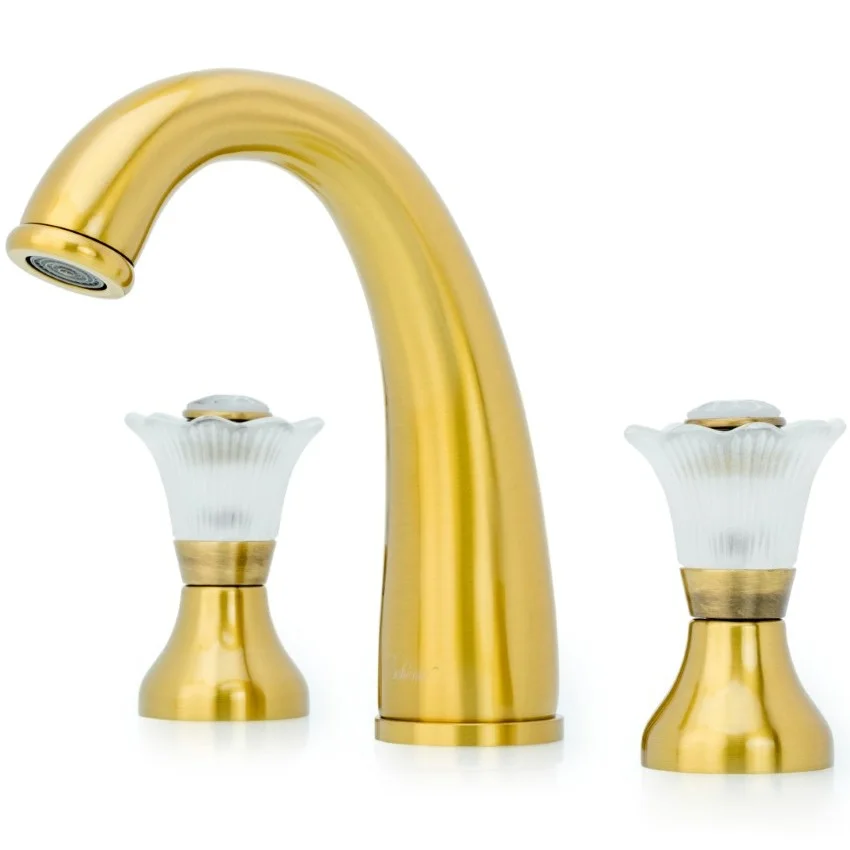 Смеситель для раковины на 3 отверстия Boheme Camelia Bronze, 317
