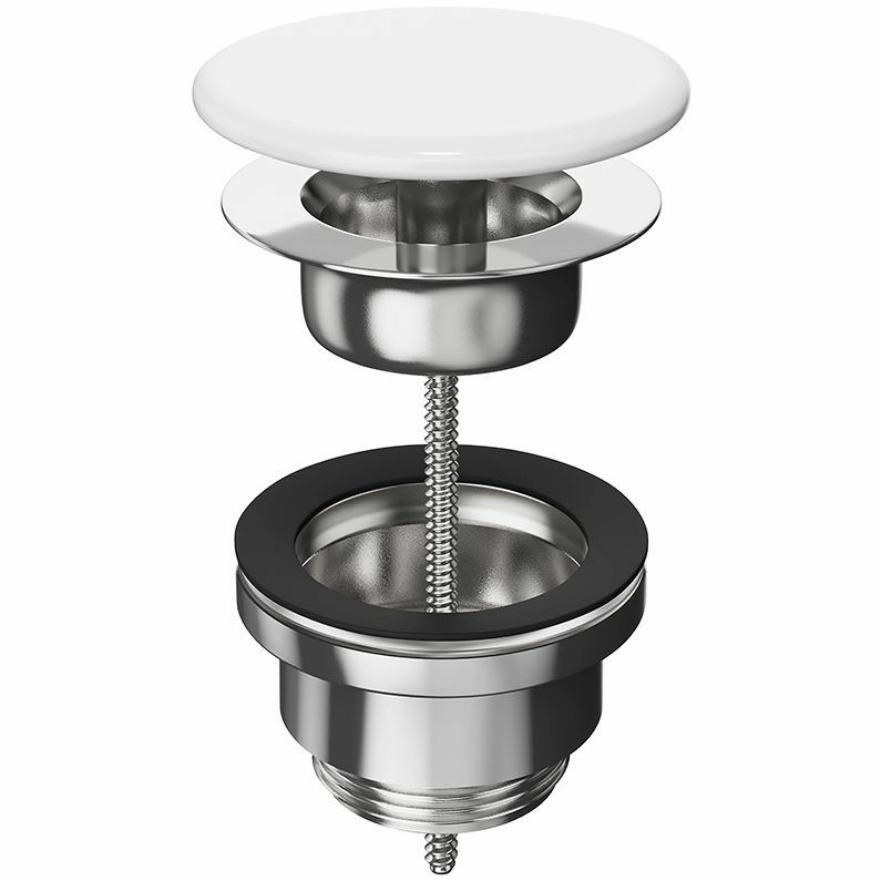 Донный клапан с керамической крышкой Kerama Marazzi Plaza, DRR.1/WHT