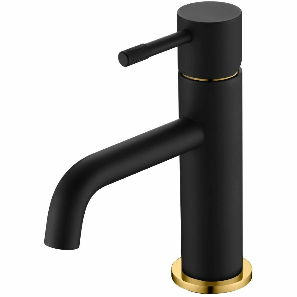 Смеситель для умывальника Boheme Uno Black/Gold, 461-BG