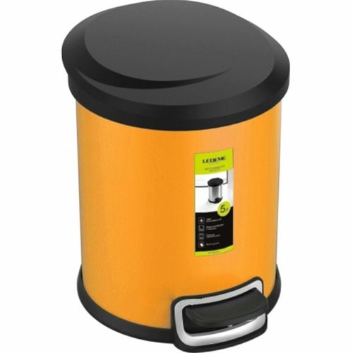 Ведро для мусора с педалью 5 л (оранжевое) Ledeme L705-7