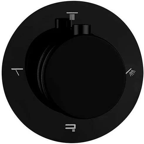 Дивертор встраиваемый 4 режима Boheme Uno Black, 624/4-B