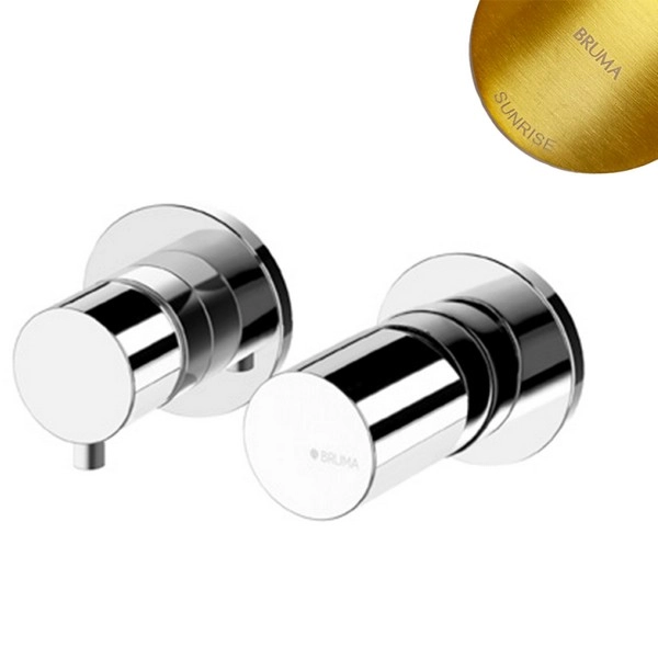 Смеситель скрытого монтажа на 2 отверстия с 3 выходами Bruma Adagio 193 142 1SR Sunrise, 1931421SR
