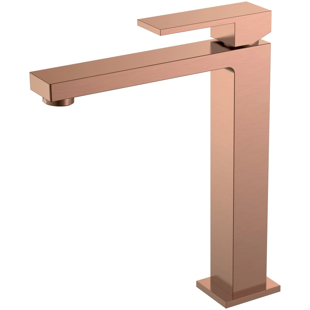 Смеситель для умывальника Boheme Qubic Copper Brushed, 472-CB